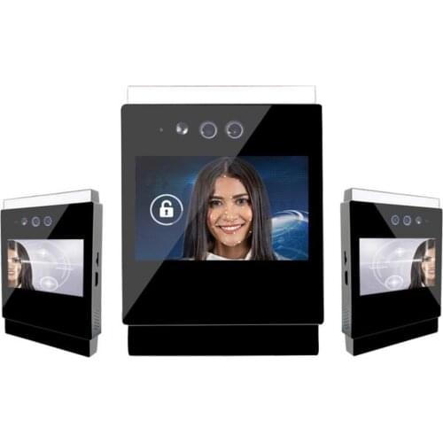5 inch TCP/IP wifi Dynamic face recognition time attendance access control 2.0 MP camera 20000 faces temperature detection M6