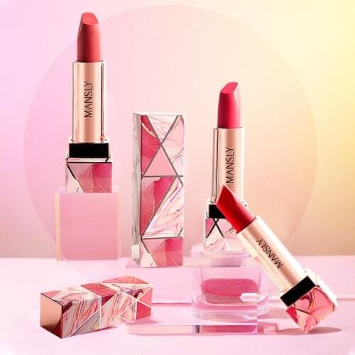 MANSLY 4in1 Silky Velvet Lipstick Makeup Set Waterproof Moisturize Long Lasting Cute and Moisturizing Matte Lipsticks
