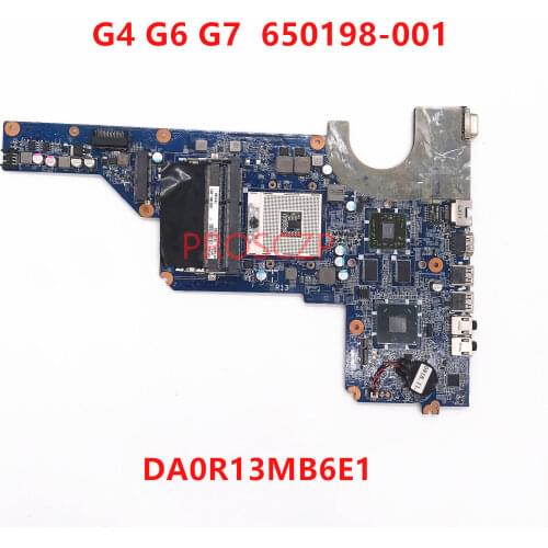 For HP G4 G6 G7 650198-001 650198-501 650198-601 Laptop motherboard DA0R13MB6E1/6E0 with HM65 100% full Tested
