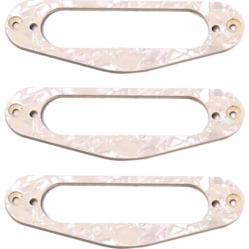 Metal Single Coil Neck Pickup Surround Ring for TL Guitar Parts Beige Pearl