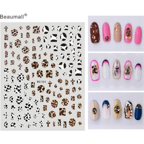 Fashion Nails Art Manicure Back Glue Decal Decorations Design Nail Sticker For Nails Tips Beauty