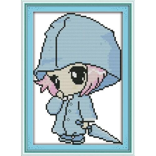 A little angel cross stitch kit 14ct 11ct count print canvas stitches embroidery DIY handmade needlework plus