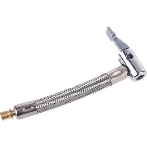 H7JB Floor Pump Hose Extension, Bicycle Motorbike Car Tire Inflator Stainless Steel Air Hose, Air Pump Tube Hose Replacement