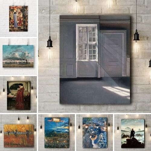Canvas Wall Art Printed Pictures Poster Mountain Portrait Tree Paintings Home Decoration Landscape Modular Living Room No Frame