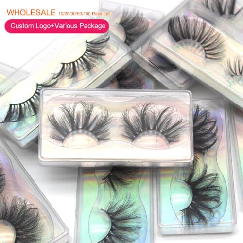 25mm Lashes In Bulk Wholesale 10/20/30/50/100 Pairs Lot Wispy/Fluffy Strip False Eyelashes Fake Lashes Pack Whole Sale Bundles