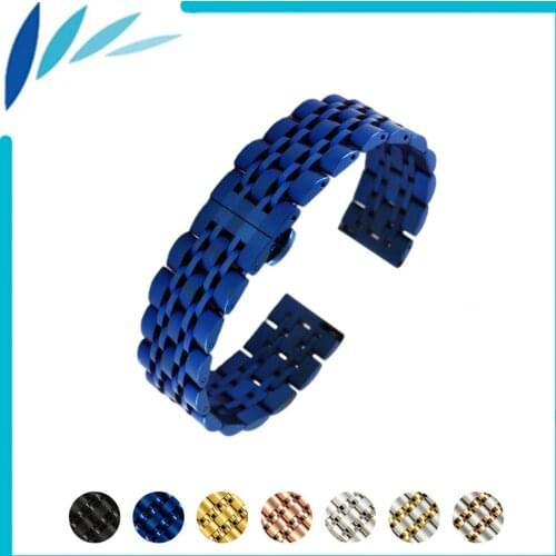 Stainless Steel Watch Band 20mm 22mm for Tissot 1853 T035 T097 Butterfly Buckle Strap Quick Release Loop Belt Bracelet Black