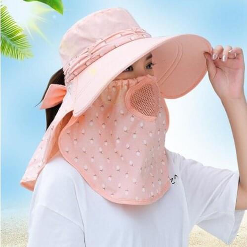 New Outdoor Sunshade Hats Quick-drying Sunscreen Sunhat Summer Sun Hat Fishing Breathable Sun Hats Female Face Mask Hat Women