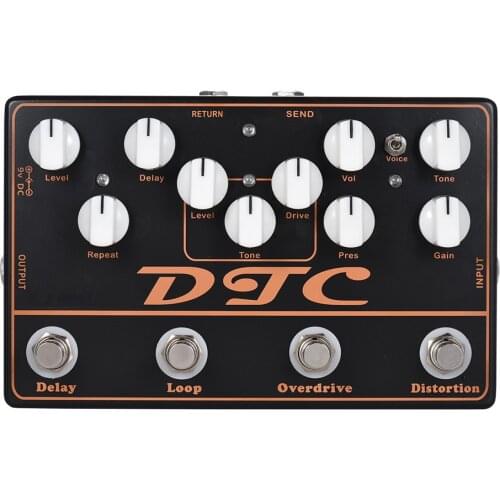 SOACH high quality DTC 4-in-1 Electric Guitar Effects Pedal Distortion + Overdrive + Loop + Delay