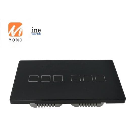 Topshine EU UK 6 gang tuya app remote control wifi wall switch works with alexa and google home for smart home