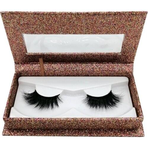 Factory Price 3D Mink Lashes 13-18mm Strip Eyelashes Natural Diamond Crisscross Makeup Eyelashes With Rose Gold Box 30 Pairs