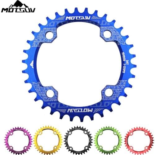 104BCD Round Narrow Wide Chainring MTB Mountain bike bicycle 32T 34T 36T 38T crankset Single Tooth plate Parts 104BCD Chainwheel
