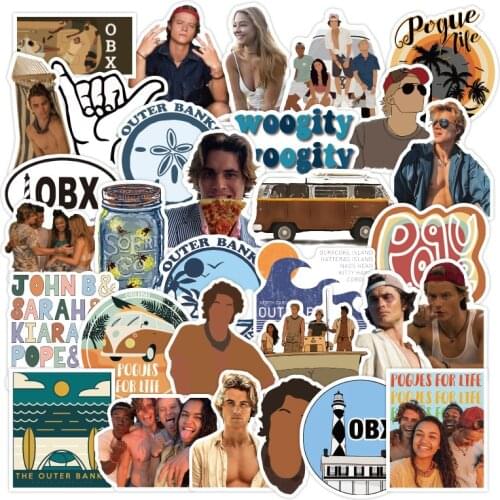 10/30/50PCS Cartoon Outer Banks Waterproof Stickers Suitcase Phone Skateboard Guitar Luggage Laptop Decorate Kid Toy Wholesale