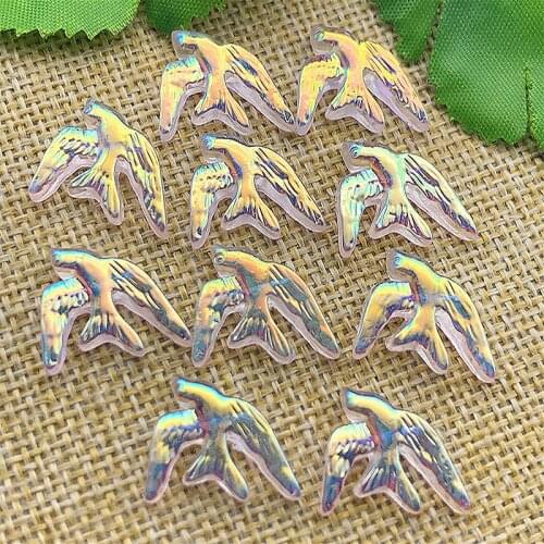 18mm 10pcs Flatback Swallow shaped Decoration Tool DIY Resin for Making Handmade Crafts
