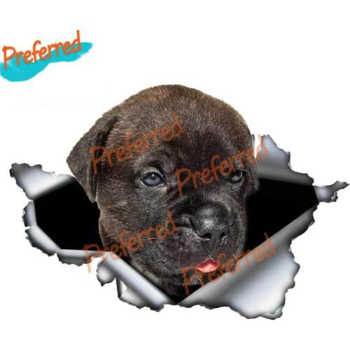 3D DOG Car Sticker High Quality Black Cane Corso Torn Metal Decal Car Styling Pet Dog Decals Die Cutting