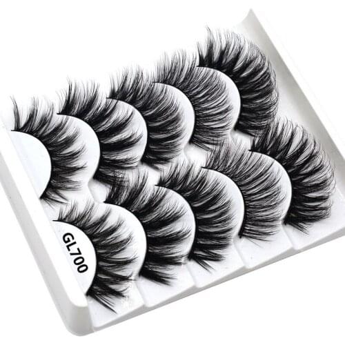 5Pairs 3D Faux Mink Hair False Eyelashes Natural/Thick Long Eye Lashes Wispy Makeup Beauty Extension Tools