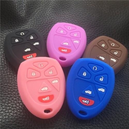 6 button Silicone car Key Case cover holder shell For Chevrolet FOR GMC FOR Cadillac FOR Buick for Acadia /Traverse/Yukon