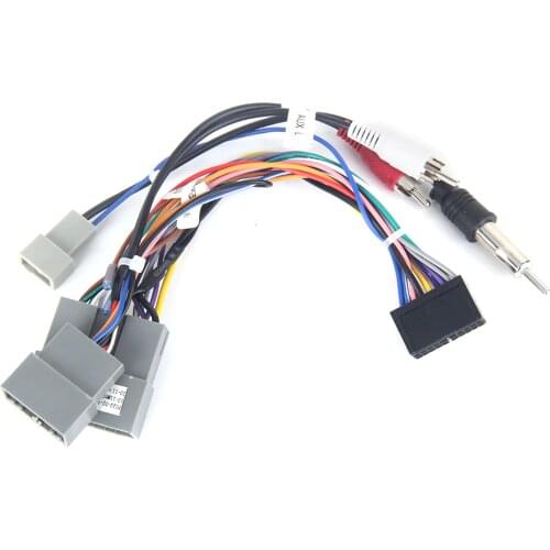 Dasaita DYX018 Car CD Audio Wiring Harness Adapter with Radio Antenna Adapter AUX Cable for Honda CRV 2006-2011 SWC Plug Kit