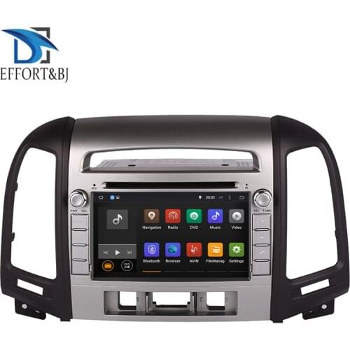 Auto radio 4GB Android 9.0 car dvd player for HYUNDAI SANTA FE 2006-2012 3 holes multimedia radio GPS tape recorder Head unit
