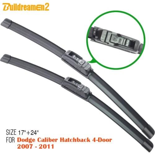Buildreamen2 Car Bracketless Windscreen Wiper Windshield Wiper Blade 2 Pcs For Dodge Caliber Hatchback 4-Door 2007-2011