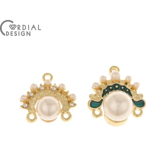 Cordial Design 50Pcs Jewelry Accessories/Imitation Pearl/DIY Making/Rhinestone Charms/Hand Made/Jewelry Findings & Components