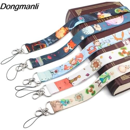 DZ869 Prince And Fox Key lanyard Car KeyChain ID Card Pass Gym Mobile Phone Badge Kids Key Ring Holder Jewelry