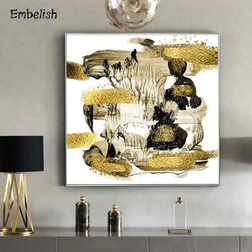 Emebelish New Trendy Color With Golden Paint Beautiful Artworks For Living Room Home Decor Multi Colors HD Canvas Wall Paintings