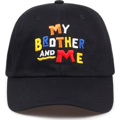 High Quality Black My Brother & Me Dad Cap Snapback Cap Cotton Baseball Cap For Men Women Hat Adjustable Hip Hop Bone Caps
