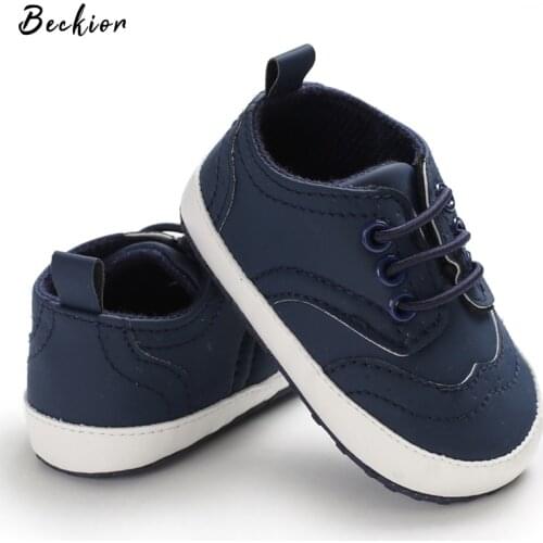 Newborn Baby Boy Girl Classical Sport Soft Sole PU Leather Sneakers Infant Non-slip Breathable Crib Toddler Shoes Moccasins