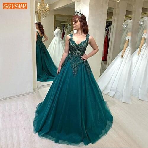 Fashion Peacock blue Evening Dresses Long Lace Appliqued Beaded Women Evening Gowns Custom Made Pageant Women Party Formal Dress