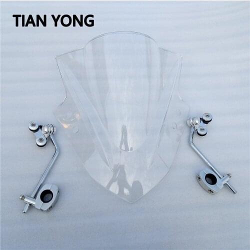 Motorcycle High Quality Windshield For HYOSUNG GT650P GD250N (X-5) Bubble Windscreen Spoiler Wind Deflectore With support frame