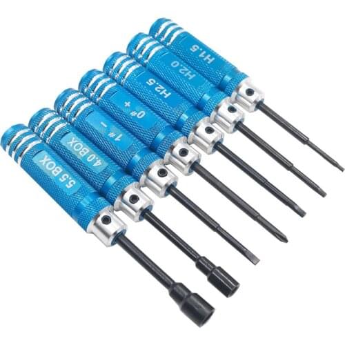 7pcs Hex screw driver tool kit For RC helicopter Car BK Red blue black for Rc Toys 450 Rc Drone