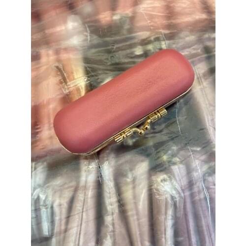 2021 New Ladies Mini Lipstick Case Lambskin Cosmetic Bag Travel Cosmetic Bag Genuine Leather With Mirror Cosmetic Bag Color