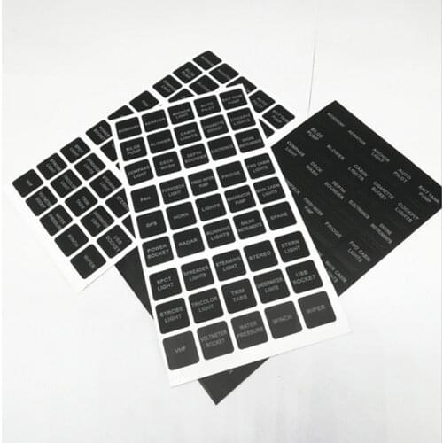 New Arrival Switch Labels Panel Stickers Instrument Relay Board Fuse Box Decal for 12v Boat Van Sticky Decals Decoration Parts