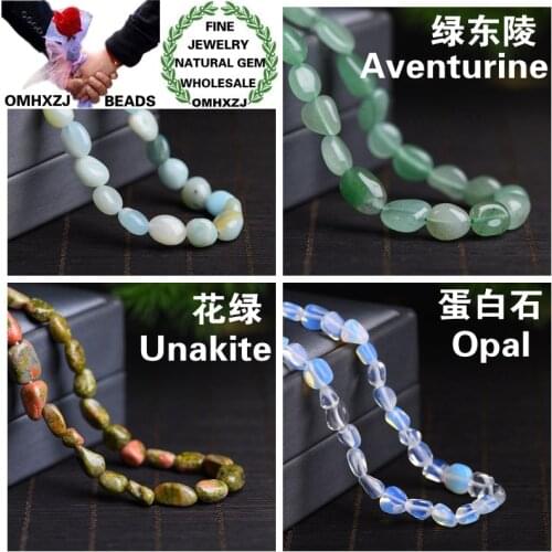 OMHXZJ Wholesale ZB196 6X8mm DIY Bracelet Necklace Jewelry Making Accessories Natural Stone Fine Opal Aventurine Unakite Beads