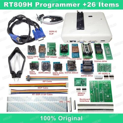 RT809H EMMC-Nand FLASH Universal Programmer +26 Iterms With Cables EMMC-Nand Better Than XGecu T56 Programmer
