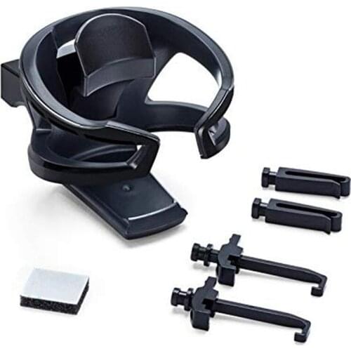 Adjustable Car Air Vent Cup Mount Universal Drink Clip-On Holder Soft Drink Water Coffee Bottle Stand (Black)