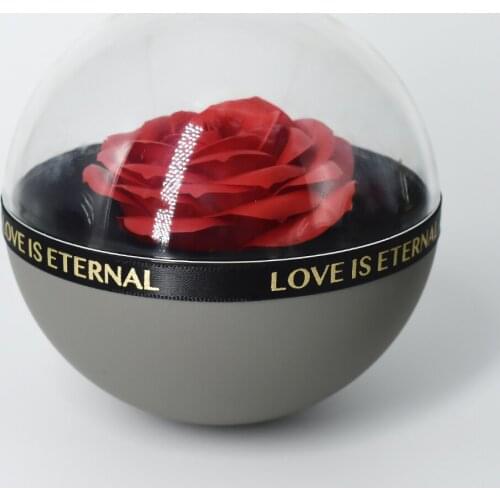 Rose Silk Flower Red Rose In Glass Dome for Wedding Party Decoration Mothers Day 2021 New Year Gift