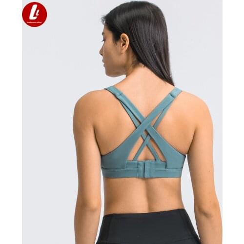 Djustable Buckle Yoga Exercise Sport Bras Top Women High Impact Naked Feel Workout Gym Running Bra Athletic Brassiere