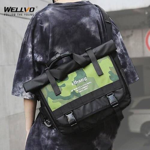 Men Crossbody Bag Street Waterproof Sling Bag Students School Bag Large Cycling Shoulder Bag Casual Male Messenger Bags XA89C
