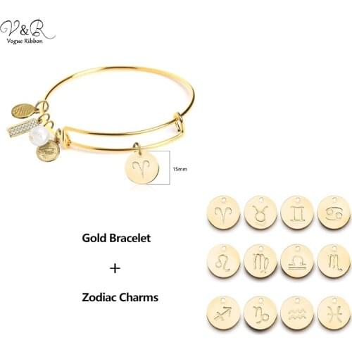 Vogue Ribbon New Arrival Zodiac Bracelet Bangle Bracelet with Zodiac Pendant Charms Knot Bracelet Mantra Bracelet