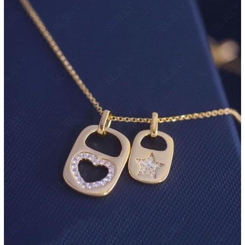 SLJEL Fashion 925 Sterling Silver Monaco Heart Star Can Ring Pull Tap Adjustable Necklace Women August New Luxury Brand Jewelry