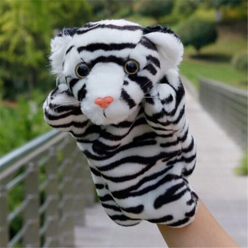 1PC Animals Tigers Gloves For Kids Child Soft Plush Toys Modern Cartoon Children Baby Toy Hand Puppet Doll