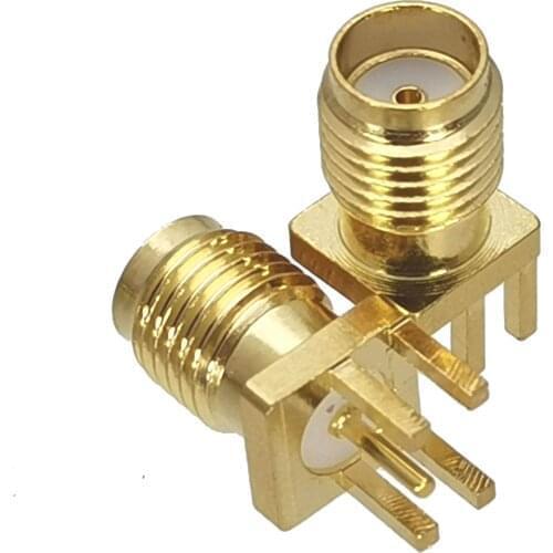10Pcs Connector SMA Female jack Solder PCB edge clip Mount RF Adapter Coaxial High Quanlity