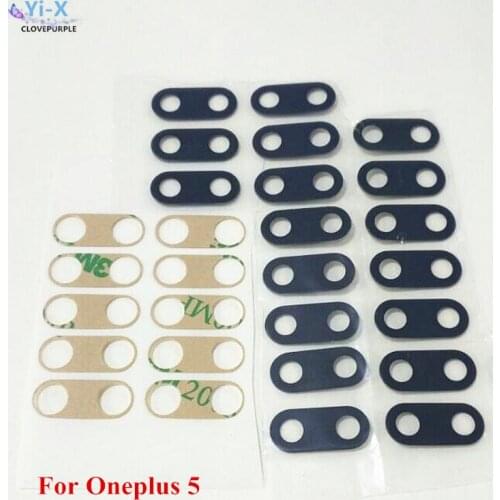 10PCS/Lot Rear Back Camera Glass Lens with Sticker for Oneplus 5 One Plus Five A5000 Repair Parts