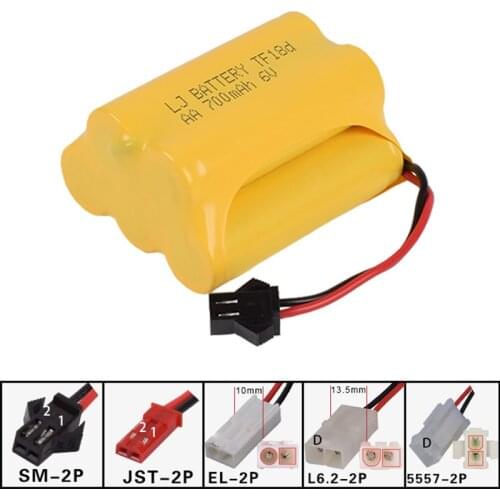6v 700mah AA NI-CD T Battery Electric toys car ship robot rechargeable