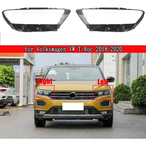 Car Glass Lamp Headlamp Lampcover Shell Auto Lampshade Headlight Lens Cover For Volkswagen VW T-Roc 2018-2020 Auto Lamp Case