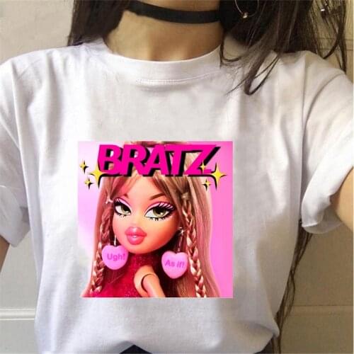 Women t-shirt cartoon aesthetic y2k bratz print t shirt femme summer Harajuku camiseta mujer tshirt high quality punk clothes
