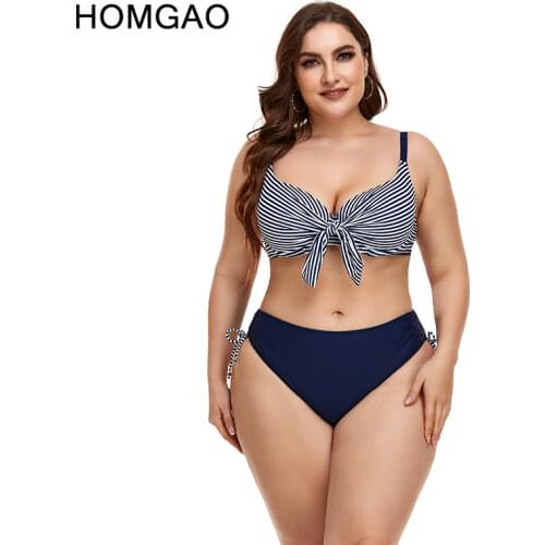 HOMGAO Striped Swimwear