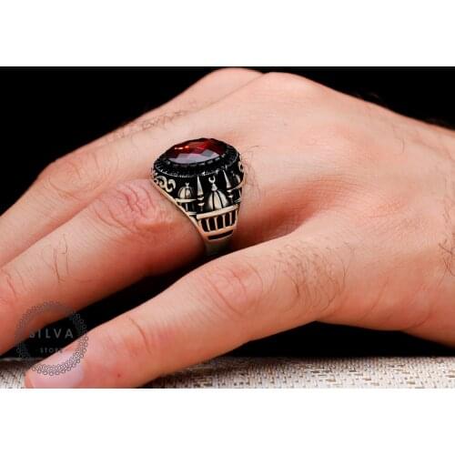 Silva 925 Sterling Silver Ring for Men Zircon Stone S925 silver fashion Jewelry Gift Mens Rings All sizes