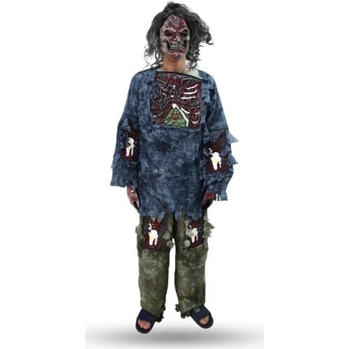 Halloween Zombie Costume Fancy Dress Cosplay Costumes Horror Outfits Scary Party Horrible Corpse Wear